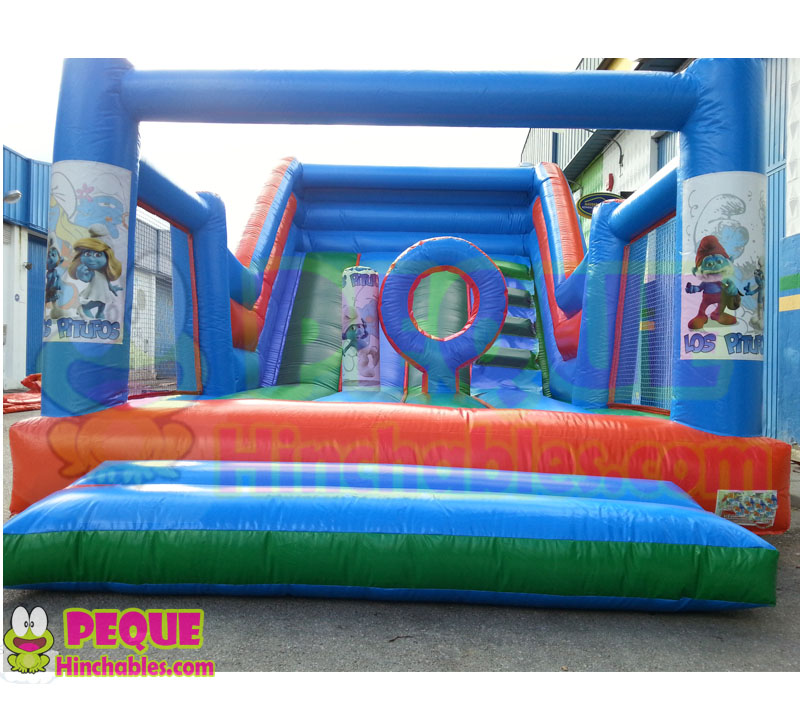 Castillo Hinchable Profesional Gran Pitufo Tobogán Castillo Hinchable Profesional Gran Pitufo Tobogán